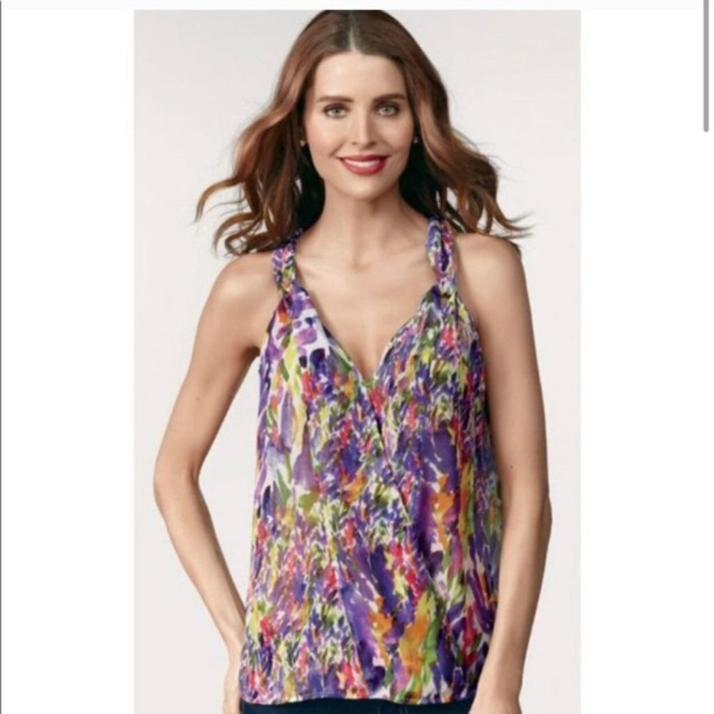 CAbi Abstract Floral Top